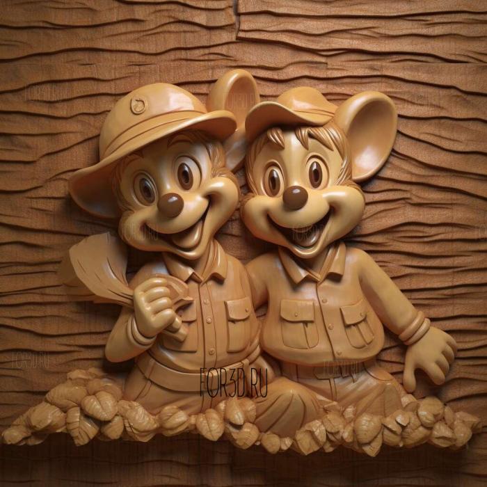 Chip n Dale Rescue Rangers series 1 stl model for CNC